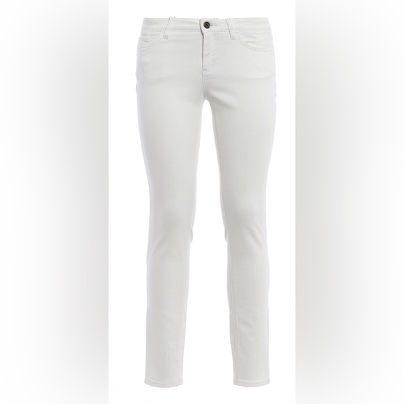 Dolce & Gabbana White/Gold Pineapple-Pocket Skinny Jeans, Size US 8 / IT 42 - Picture 10 of 14